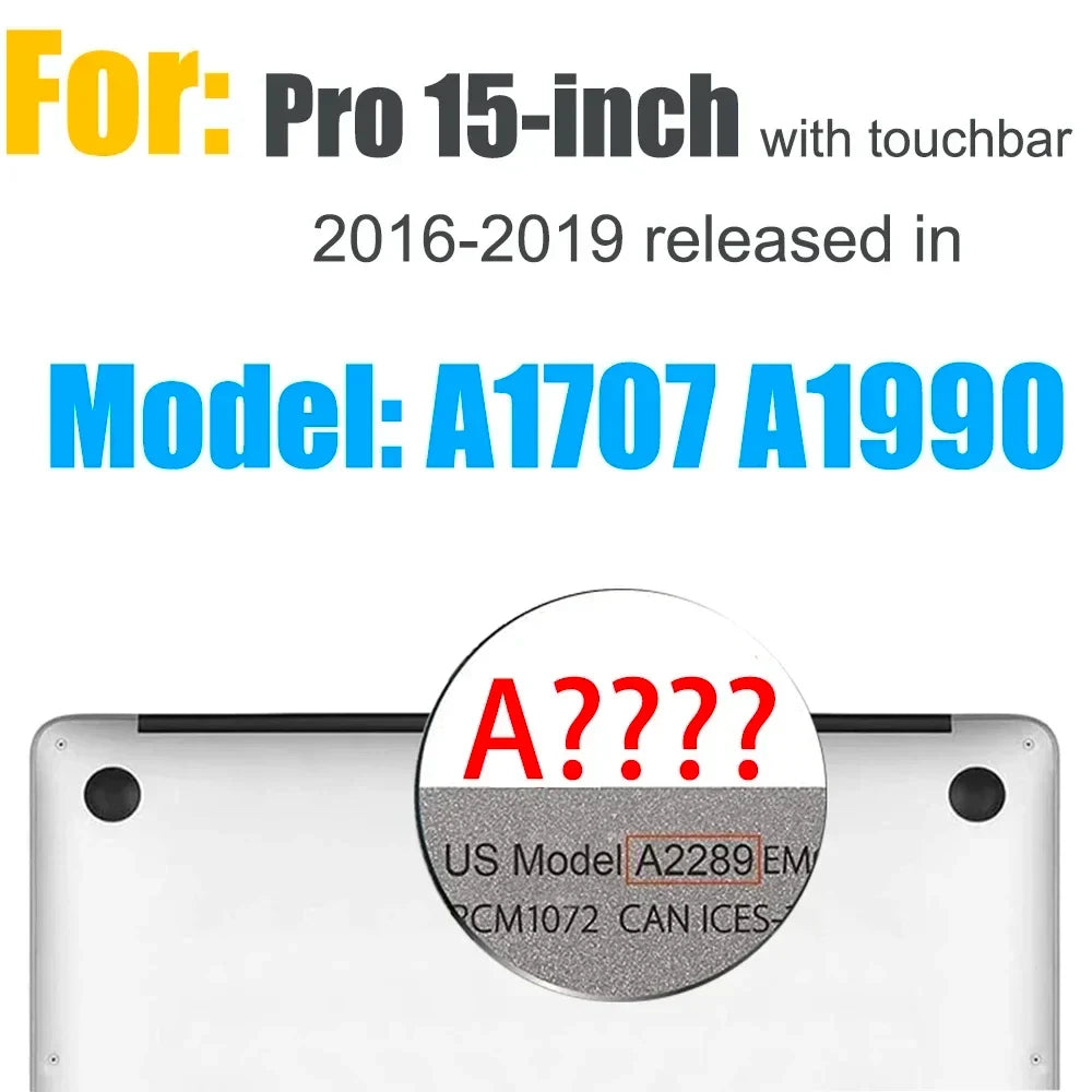 Clear Hard Shell Case Compatible with MacBook Air and MacBook Pro – 13 to 16 Inch